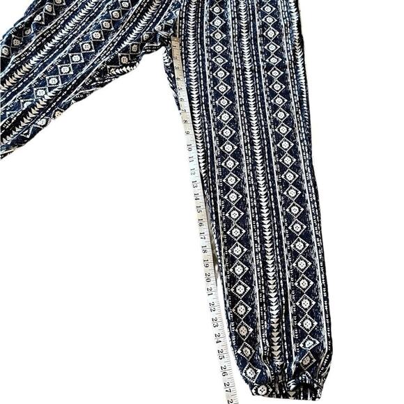 Bobbie Brooks Strapless Pull Up Jumpsuit Medium Jogger Elastic Tie Waist Boho - Picture 10 of 10